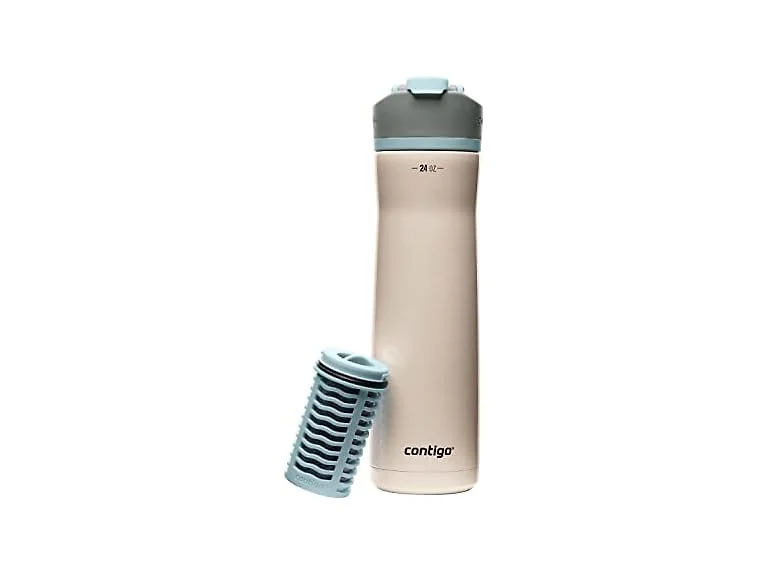 Contigo Stainless Steel Filter Water Bottle, 24 oz, Salt