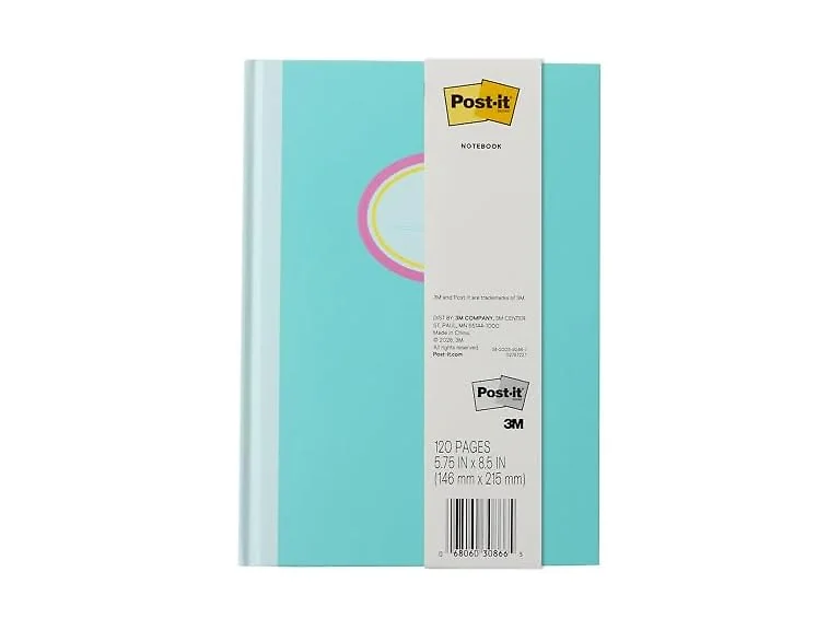 Post-it Lined Notebook, 7 x 9.88 in, Teal