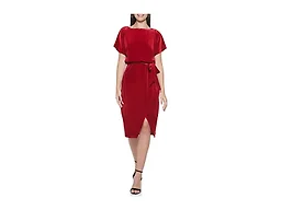 Kensie Womens Contemporary Dress,RED,S