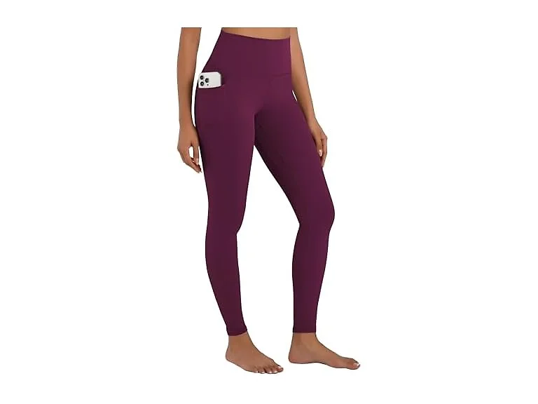 Sunzel Womens Leggings 28in M Black Cherry W/Pockets