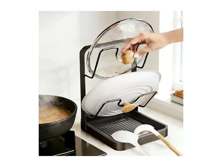Kitchen Pot Lid 2 Tier Storage Rack
