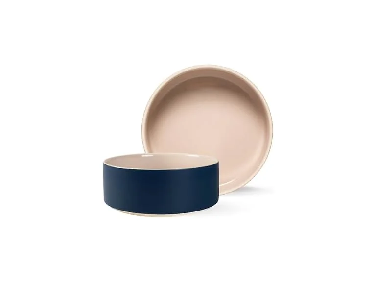 Fringe Studio Minimal Midnight Medium Stoneware Pet Bowl