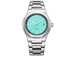 CONSUETO / WATCH / SILVER STAINLESS STEEL + LIGHT BLUE