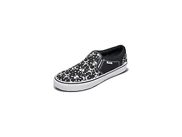 Vans Men's Asher Slip-On Shoe, Alien Skull Black/White, 7.5