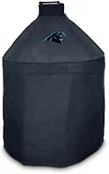 FANMATS 42786 NFL - Carolina Panthers - Black KAMADO Style Grill Cover with Primary Logo - 27" x 27" x 40"