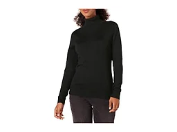 Amazon Essentials Women's Classic-Fit Lightweight Long-Sleeve Sweater, Black, Small
