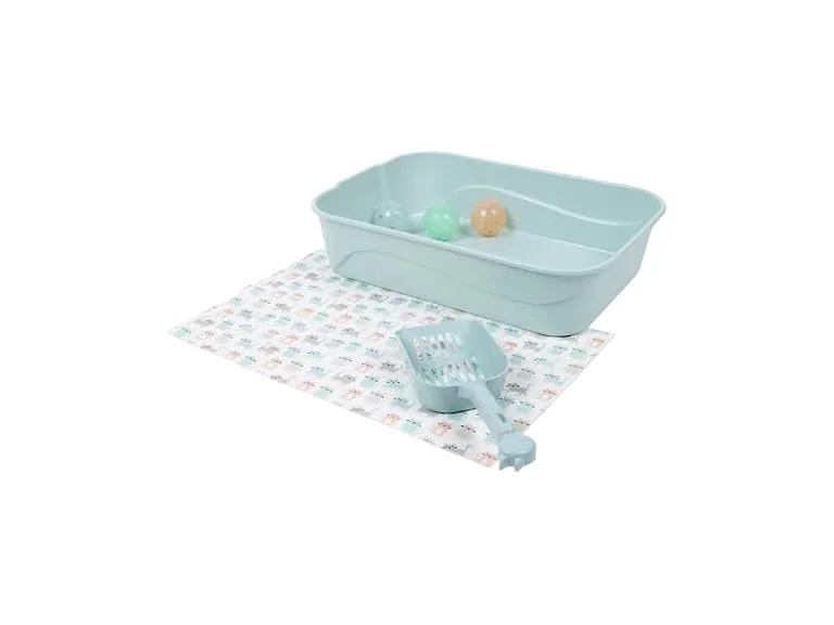 Kitty City Kitten Low Sides Litter Box & Mat Starter Set