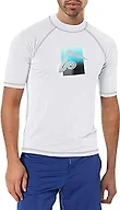 Kanu Surf Men's Men's Mercury Rashguard for Men Upf 50+ Sun Protection Swim Shirts Rash Guard for Men, Prism White, XX-Large