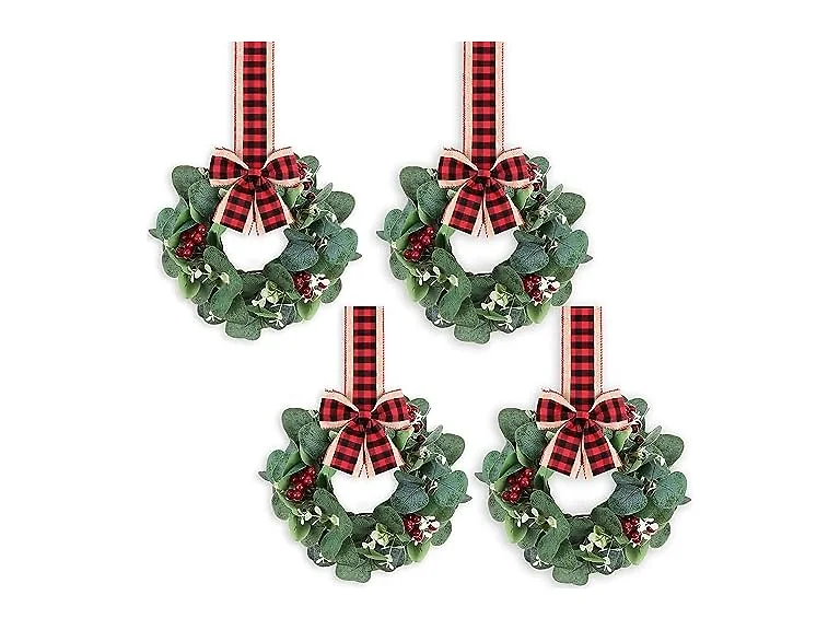 UJG 4PACK Mini Christmas Wreaths
