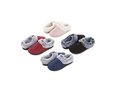 Floopi Womens Microsuede Clog Slipper