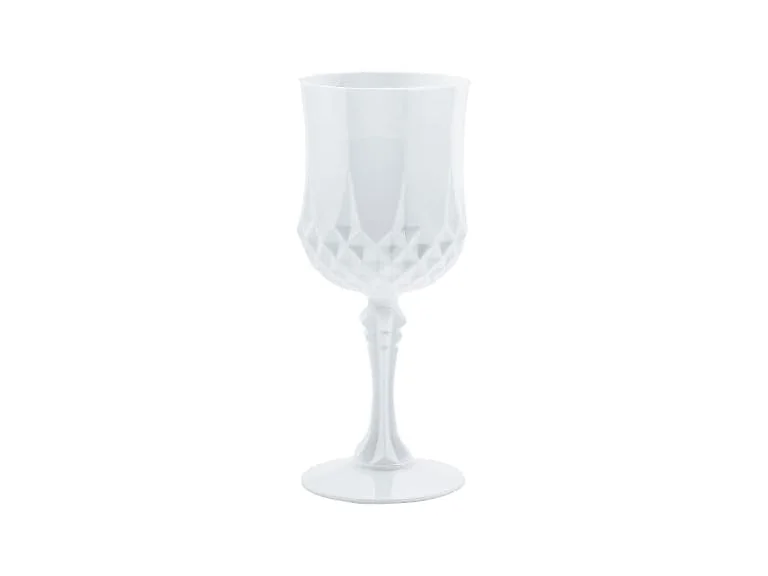 Fun Express White Patterned Plastic Wine Glasses - 12 Ct.