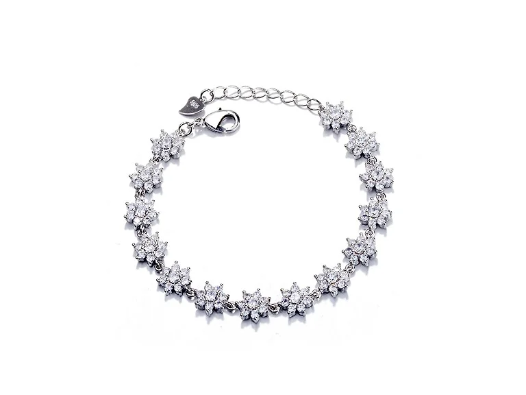 Genuine Crystal Flower Bracelet