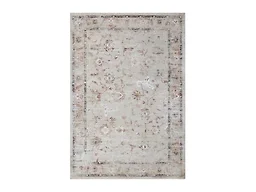 Superior Floral Scroll Washable Rug, Non-Skid Backing, Pet & Kid Friendly, Easy Care, Non-Slip Rugs for Entry, Living Room, Kitchen, Bedroom, Low Pile Area Rug, Swan Collection, 2' x 3', Cream