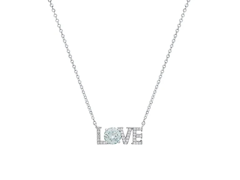 LOVE Turquoise Moissanite Necklace