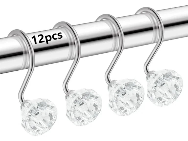 J&V TEXTILES Set of 12 Shower Curtain Hooks