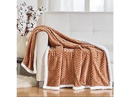 Braided Reversible Sherpa Throw Blanket