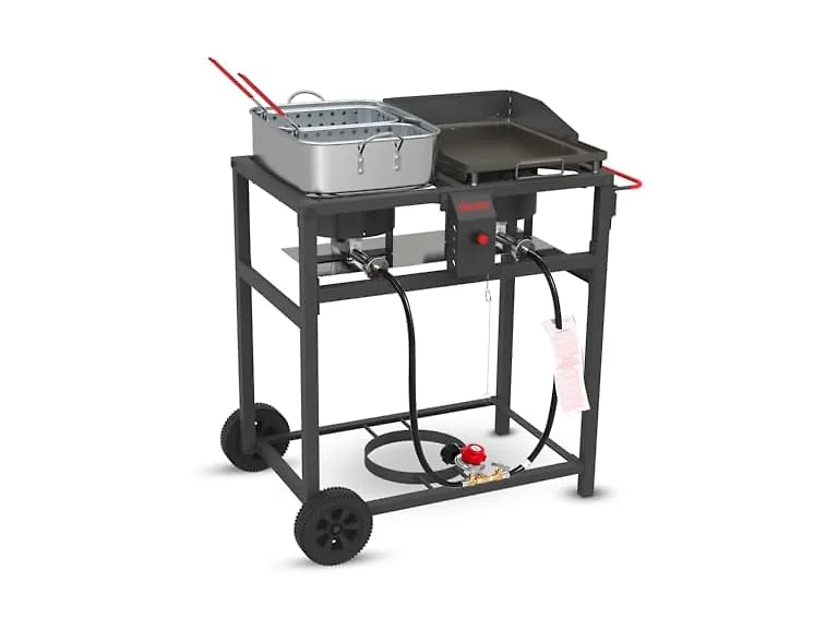 FIRERIOT Deep Fryer Portable Griddle Combo