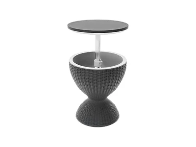 Black Patio Bar Side Table
