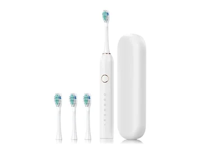 RG Electric Toothbrush With 4 Brush Heads -Choose Color