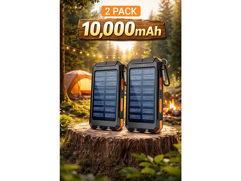Hakol 2-Pack 10,000mAh Solar Charger