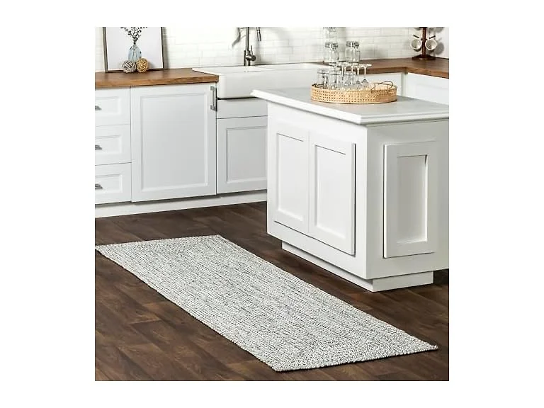 nuLOOM 2x18 Braided Rug Salt and Pepper