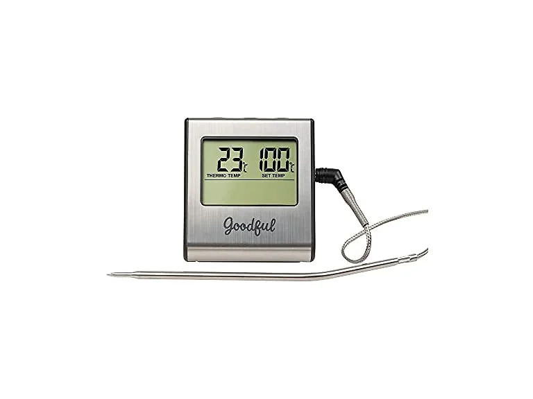 Goodful Wired Probe Meat Thermometer with Timer