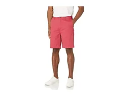Amazon Essentials Men's Classic-Fit 9" Cotton Twill Chino Shorts with Button-Through Pockets, Raspberry Red, 32