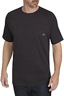 Dickies mens Short Sleeve Performance Cooling Tee Shirt, Black Heather, Medium US