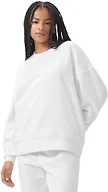 florence by mills Women's Cozy Crush Oversized Crewneck Sweatshirt, WhiteSmall