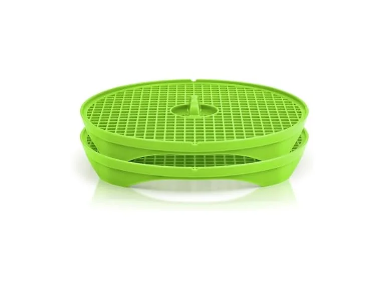 Borner by Reston Lloyd 2pc Crispymaker, Microwave Chip Maker, Green