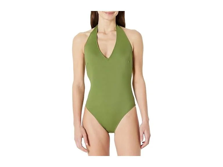 Amazon Essentials Women (S) Swimsuit Cream Black F