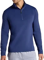 Gaiam Men’s Recovery Long Sleeve Quarter-Zip, Standard Fit, Midweight Breathable Material, Medieval Blue, Small