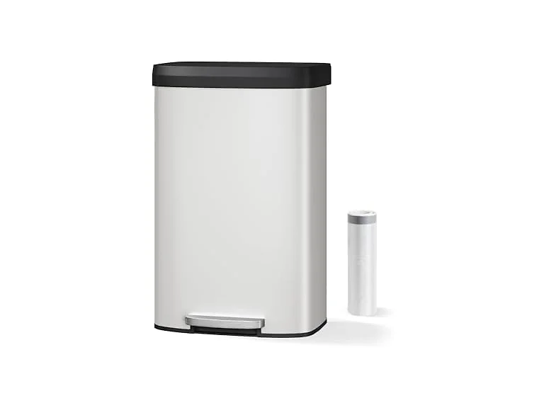 21.1 Gal/80L Stainless Steel Trash Can with Soft-Close Plastic Lid