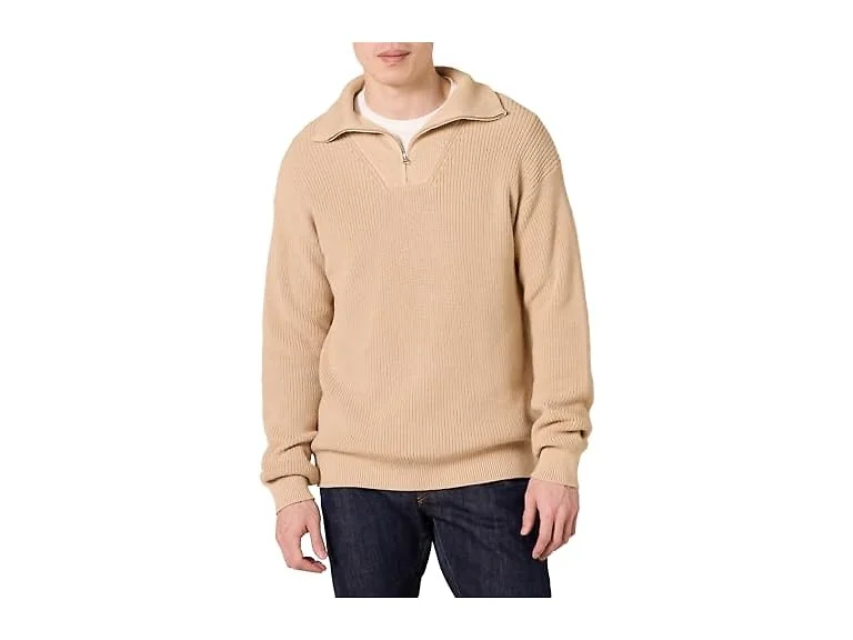 Amazon Essentials Men Quarter-zip Rib-knit Sweater