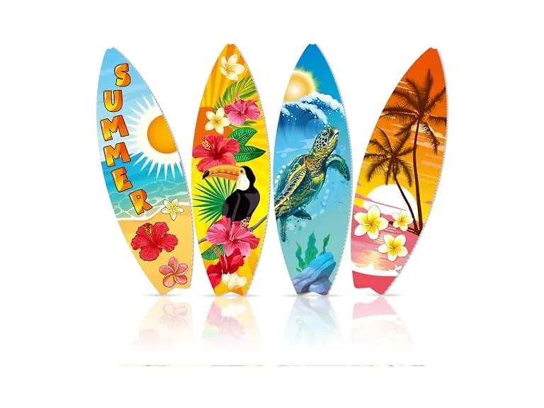 4 PC Surfboard Beach Party Decorations
