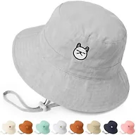 RIVBOS Baby Sun Hat UPF 50+ Animal Pattern Toddler Bucket Hat for Boys Girl