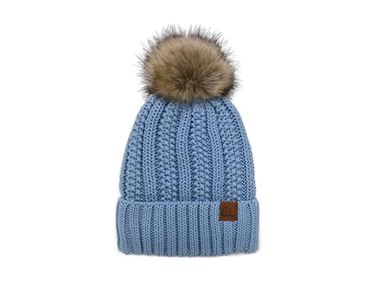 C.C Boys (OS) Thick Cable Knit Faux Fuzzy Fleece