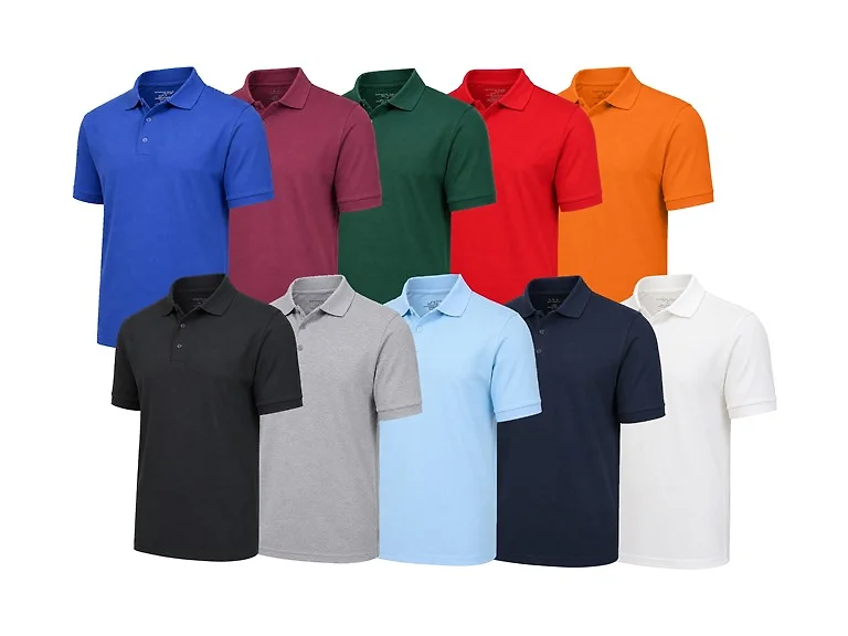5Pk Mens S/S Pique Polo Shirt