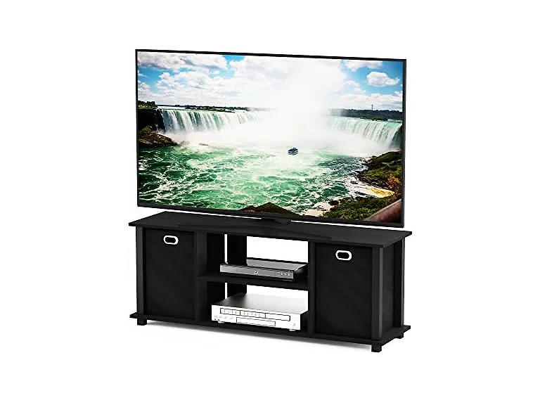 Furinno Econ Entertainment Center, Black/Black