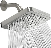 6" Square High Pressure Rain Shower Head