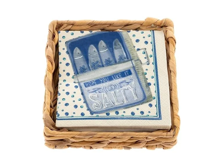 Karma, Woven Cocktail Napkin Holder Sardines