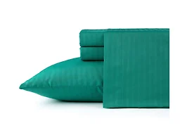 Bibb Home Damask Stripe 4 Piece Sheet Set
