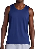 Gaiam Men’s Everyday Basic Tank Top, Standard Fit, Stretch Midweight Jersey Material, Medieval Blue, Small