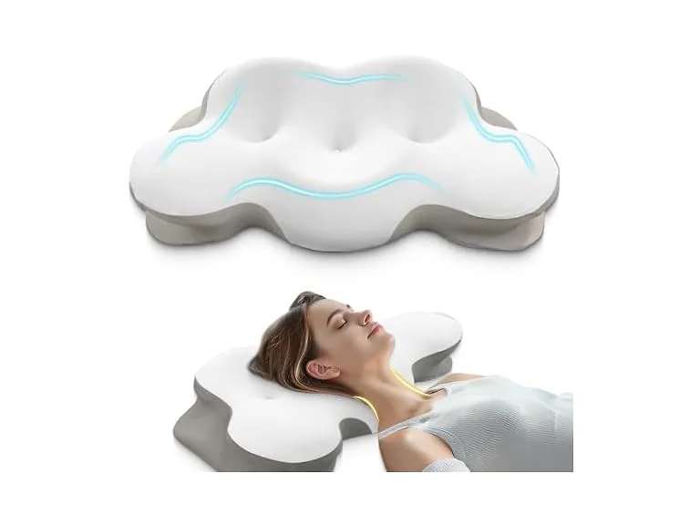KKN Cervical Neck Pillow- Light White