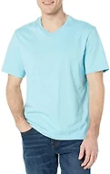 Amazon Essentials Men's Cotton Short-Sleeve V-Neck T-Shirts, Pack of 2, Light Blue, XX-Large Big