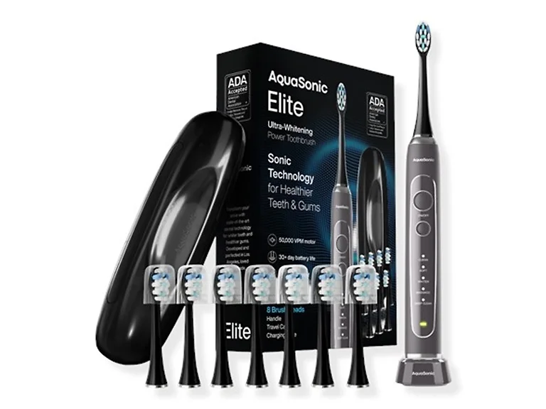 AquaSonic Elite Toothbrush Set Charcoal