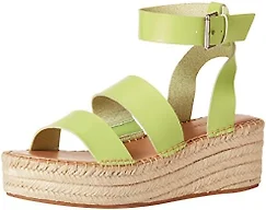 The Drop Women's Listilla Espadrille Wedge Sandal, Lime, 5
