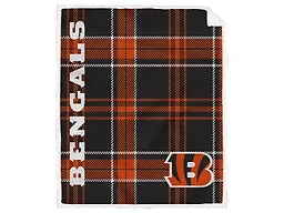 NFL Team Classic Plaid Throw - Cincinnati Bengals
