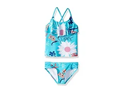 Kanu Surf girls Charlotte Flounce Tankini Beach Sport 2-piece Two Piece Swimsuit, Paige Aqua Floral, 14 US