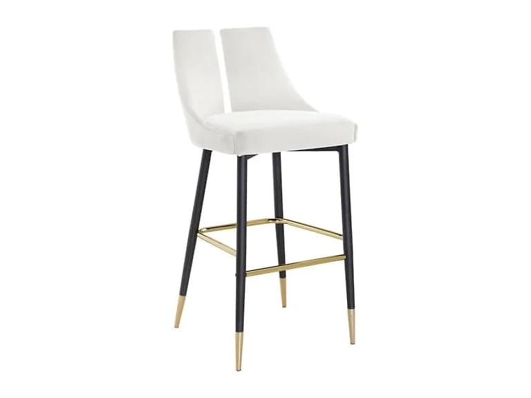 2Pk Sleek Velvet Upholstered Bar Stool